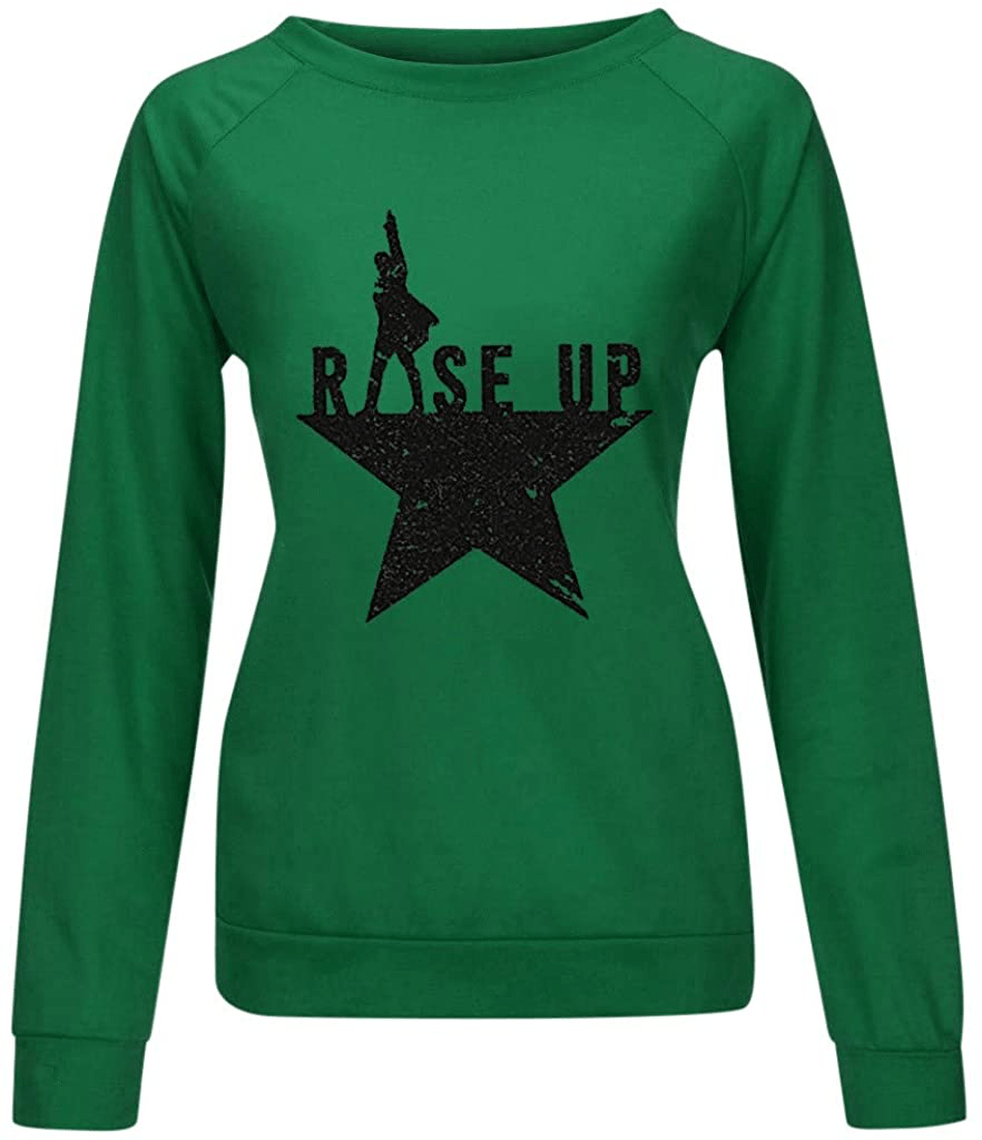 Womens Shirts Sweatshirt Hoodies Valentine'S Day Apparel Independence Day Novelty Long Sleeve Casual Top Girl Pullover Apparel & Accessories > Clothing > Activewear Kylie Max   