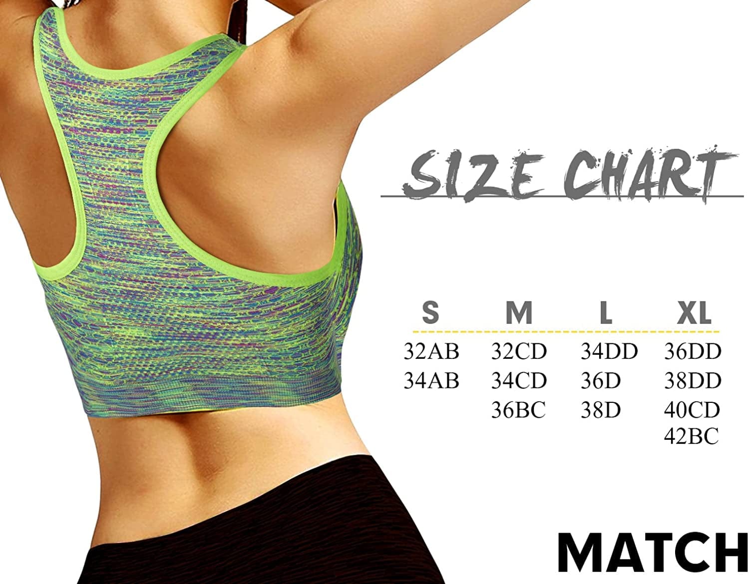 Womens Sports Bra Wirefree Seamless Padded Racerback Yoga Bra for Workout Gym Activewear with Removable Pads #0001