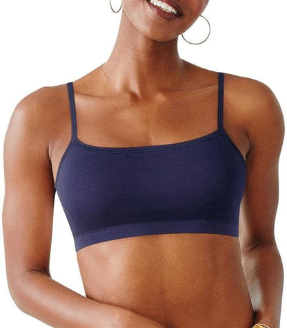 Womens String Bralette Pack, Low-Impact Bra, Cooling Stretch Cotton Bralette, 3-Pack