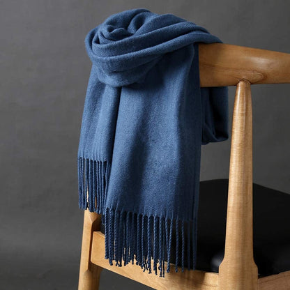 Womens Thick Soft Wool Pashmina Shawl Wrap Scarf - OHAYOMI Warm Solid Color Stole Apparel & Accessories > Clothing Accessories > Scarves & Shawls OHAYOMI   