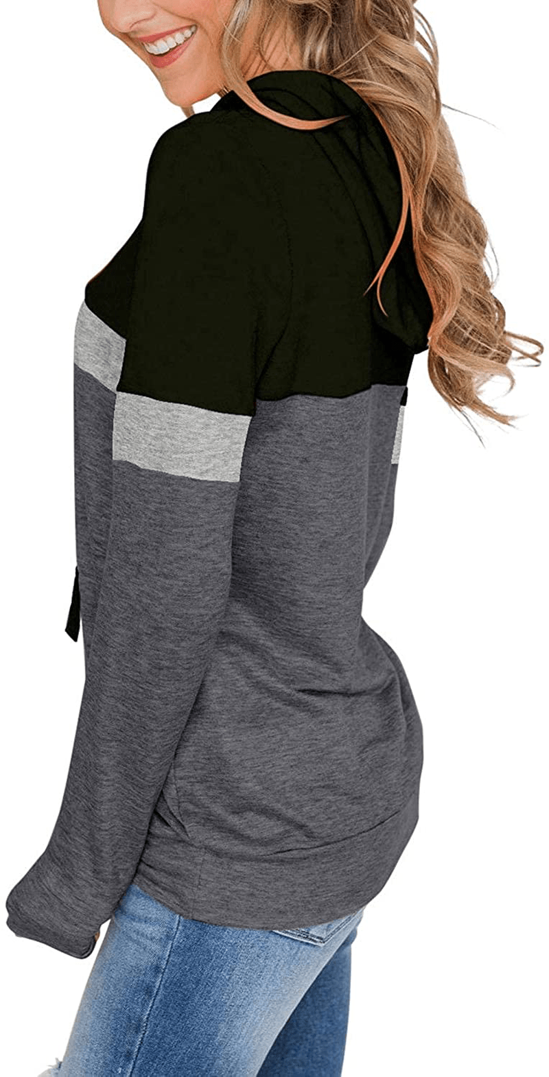 Womens Tops Ladies Tunics Casual Shirts Long Sleeve Hoodie Pullover Blouses Loose Fitting Tees Fashion Clothing Sweatshirts Apparel & Accessories > Clothing > Activewear Kylie Max   