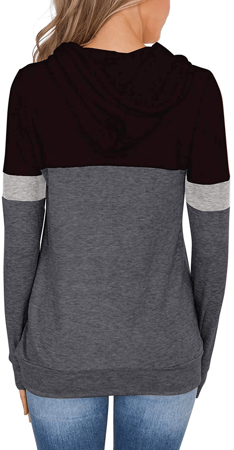 Womens Tops Ladies Tunics Casual Shirts Long Sleeve Hoodie Pullover Blouses Loose Fitting Tees Fashion Clothing Sweatshirts Apparel & Accessories > Clothing > Activewear Kylie Max   