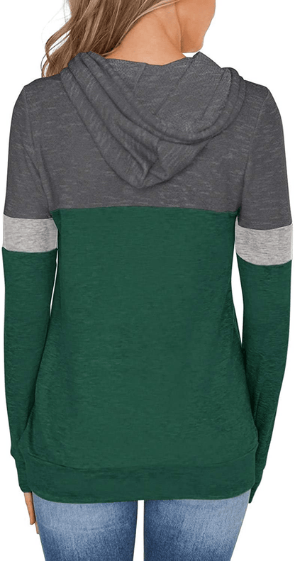 Womens Tops Ladies Tunics Casual Shirts Long Sleeve Hoodie Pullover Blouses Loose Fitting Tees Fashion Clothing Sweatshirts Apparel & Accessories > Clothing > Activewear Kylie Max   