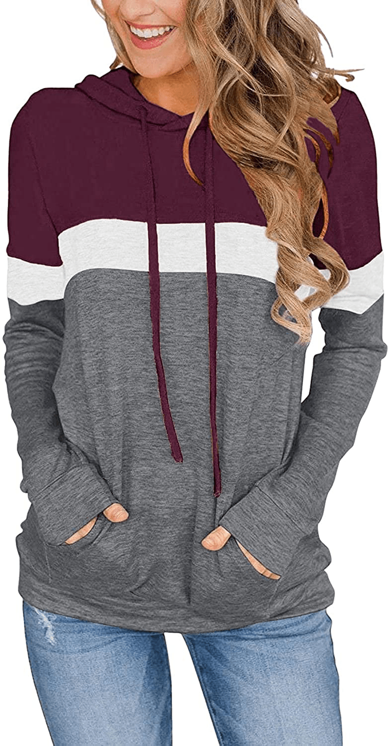 Womens Tops Ladies Tunics Casual Shirts Long Sleeve Hoodie Pullover Blouses Loose Fitting Tees Fashion Clothing Sweatshirts Apparel & Accessories > Clothing > Activewear Kylie Max   