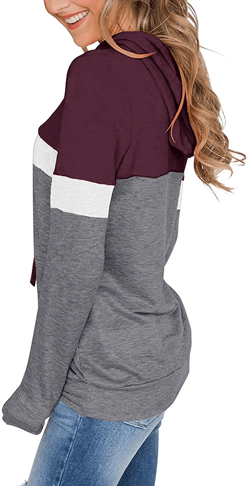 Womens Tops Ladies Tunics Casual Shirts Long Sleeve Hoodie Pullover Blouses Loose Fitting Tees Fashion Clothing Sweatshirts Apparel & Accessories > Clothing > Activewear Kylie Max   