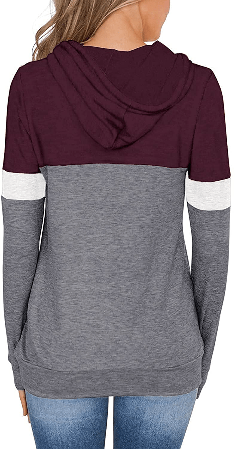 Womens Tops Ladies Tunics Casual Shirts Long Sleeve Hoodie Pullover Blouses Loose Fitting Tees Fashion Clothing Sweatshirts Apparel & Accessories > Clothing > Activewear Kylie Max   