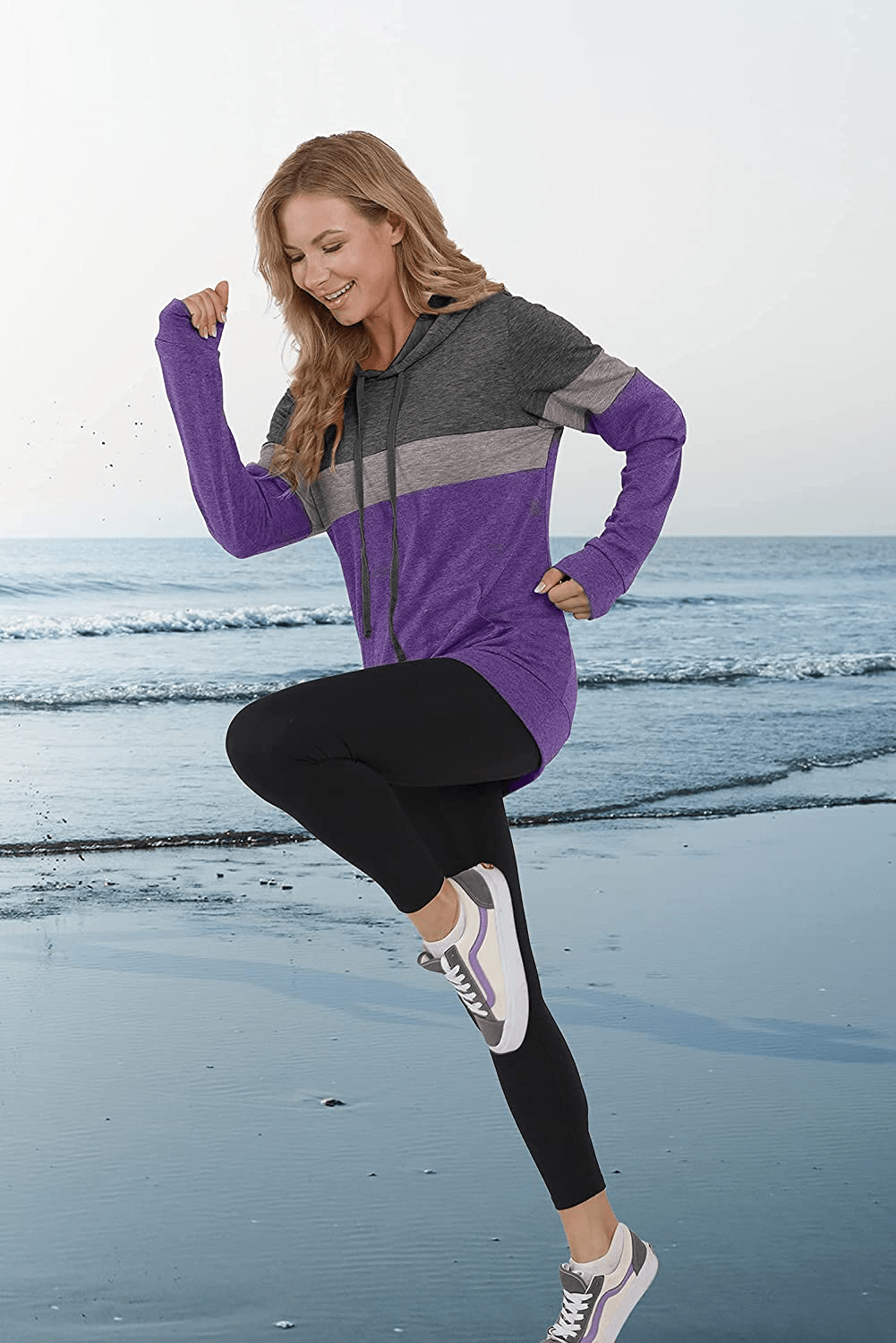 Womens Tops Ladies Tunics Casual Shirts Long Sleeve Hoodie Pullover Blouses Loose Fitting Tees Fashion Clothing Sweatshirts Apparel & Accessories > Clothing > Activewear Kylie Max   