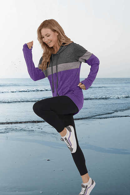 Womens Tops Ladies Tunics Casual Shirts Long Sleeve Hoodie Pullover Blouses Loose Fitting Tees Fashion Clothing Sweatshirts Apparel & Accessories > Clothing > Activewear Kylie Max   