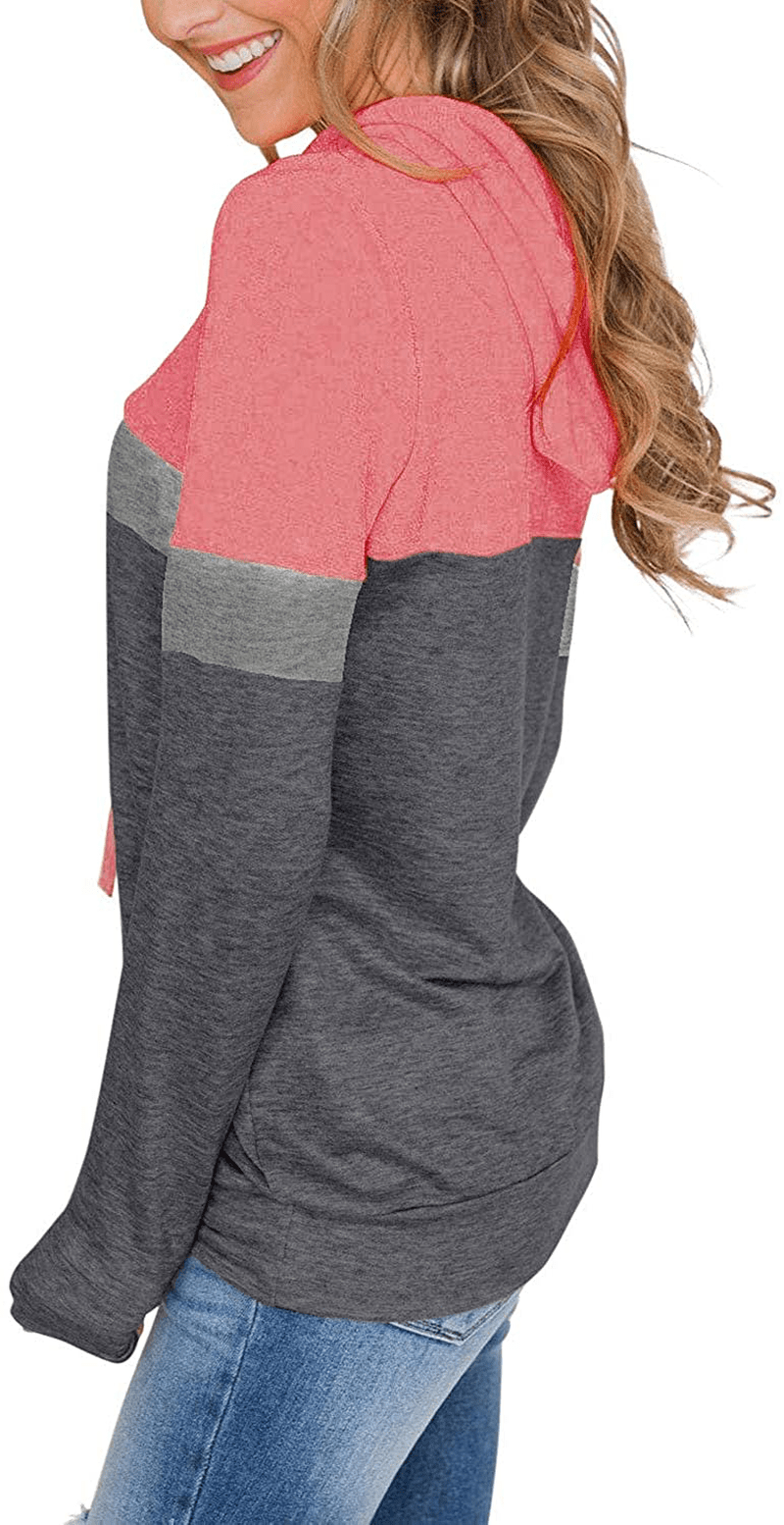 Womens Tops Ladies Tunics Casual Shirts Long Sleeve Hoodie Pullover Blouses Loose Fitting Tees Fashion Clothing Sweatshirts Apparel & Accessories > Clothing > Activewear Kylie Max   
