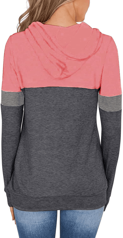 Womens Tops Ladies Tunics Casual Shirts Long Sleeve Hoodie Pullover Blouses Loose Fitting Tees Fashion Clothing Sweatshirts Apparel & Accessories > Clothing > Activewear Kylie Max   