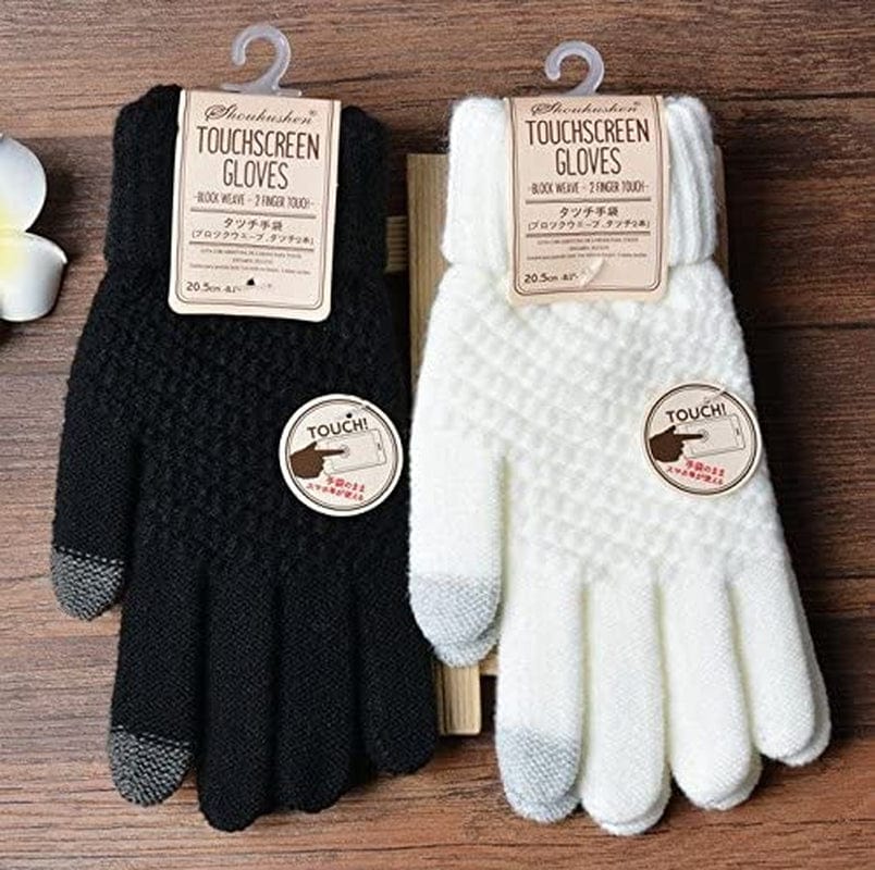 Womens Touch Screen Warm Soft Winter Knit Texting Gloves Cute Fashion Mittens for Smartphone Apparel & Accessories > Clothing Accessories > Gloves & Mittens JUMISEE   