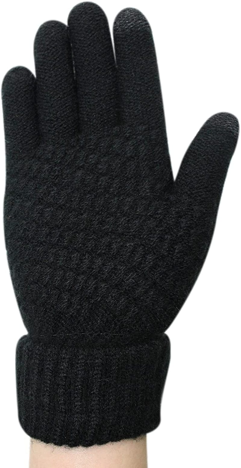 Womens Touch Screen Warm Soft Winter Knit Texting Gloves Cute Fashion Mittens for Smartphone Apparel & Accessories > Clothing Accessories > Gloves & Mittens JUMISEE   