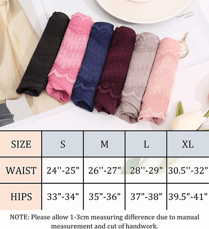 Womens Underwear Seamless Soft Stretch Lace Bikini Laser Cut Hipster Panties No Show Underwear Cheeky 6 Pack S-XL Apparel & Accessories > Clothing > Underwear & Socks > Underwear Take Talk   
