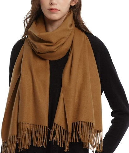 Womens Winter Scarf Cashmere Feel Pashmina Shawl Wraps Soft Warm Blanket Scarves for Women Apparel & Accessories > Clothing Accessories > Scarves & Shawls No 13-brown One Size 