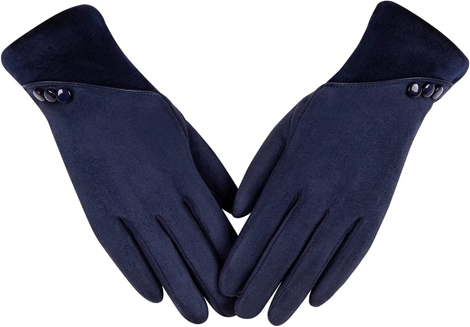 Womens Winter Warm Gloves with Sensitive Touch Screen Texting Fingers, Fleece Lined Windproof Gloves Apparel & Accessories > Clothing Accessories > Gloves & Mittens Alepo Navy Large 