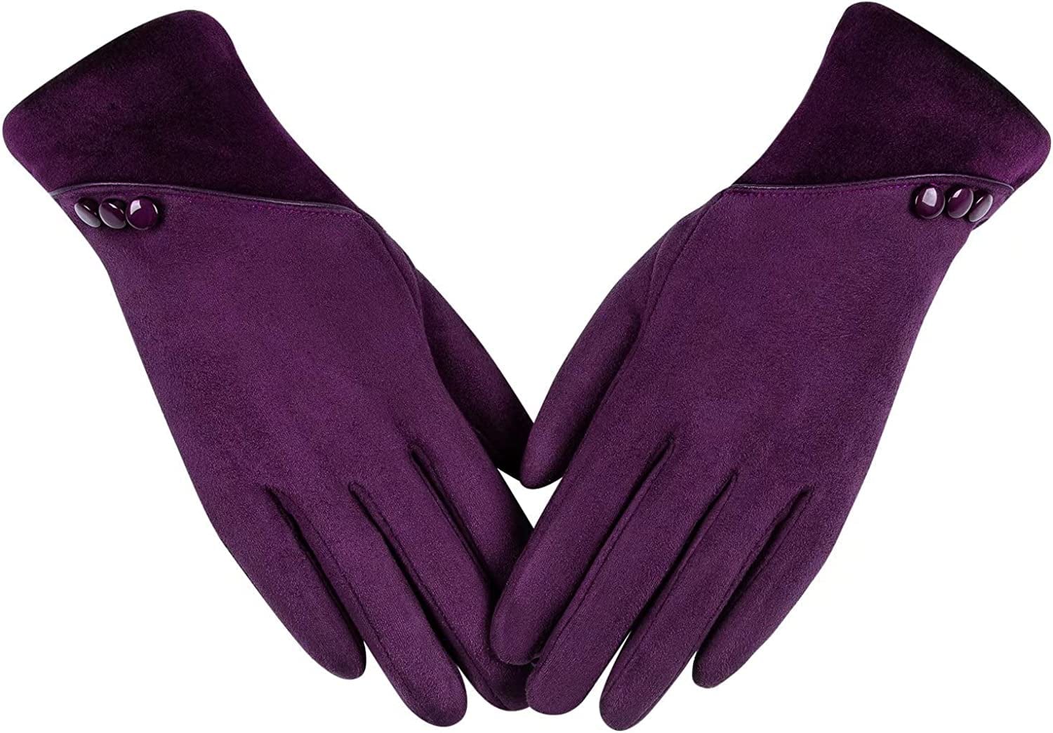 Womens Winter Warm Gloves with Sensitive Touch Screen Texting Fingers, Fleece Lined Windproof Gloves Apparel & Accessories > Clothing Accessories > Gloves & Mittens Alepo Purple Medium 