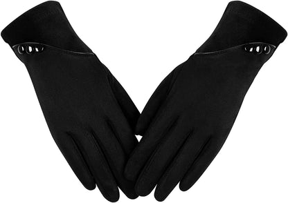 Womens Winter Warm Gloves with Sensitive Touch Screen Texting Fingers, Fleece Lined Windproof Gloves Apparel & Accessories > Clothing Accessories > Gloves & Mittens Alepo Black Medium 