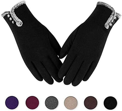 Womens Winter Warm Gloves with Sensitive Touch Screen Texting Fingers, Fleece Lined Windproof Gloves Apparel & Accessories > Clothing Accessories > Gloves & Mittens Alepo   