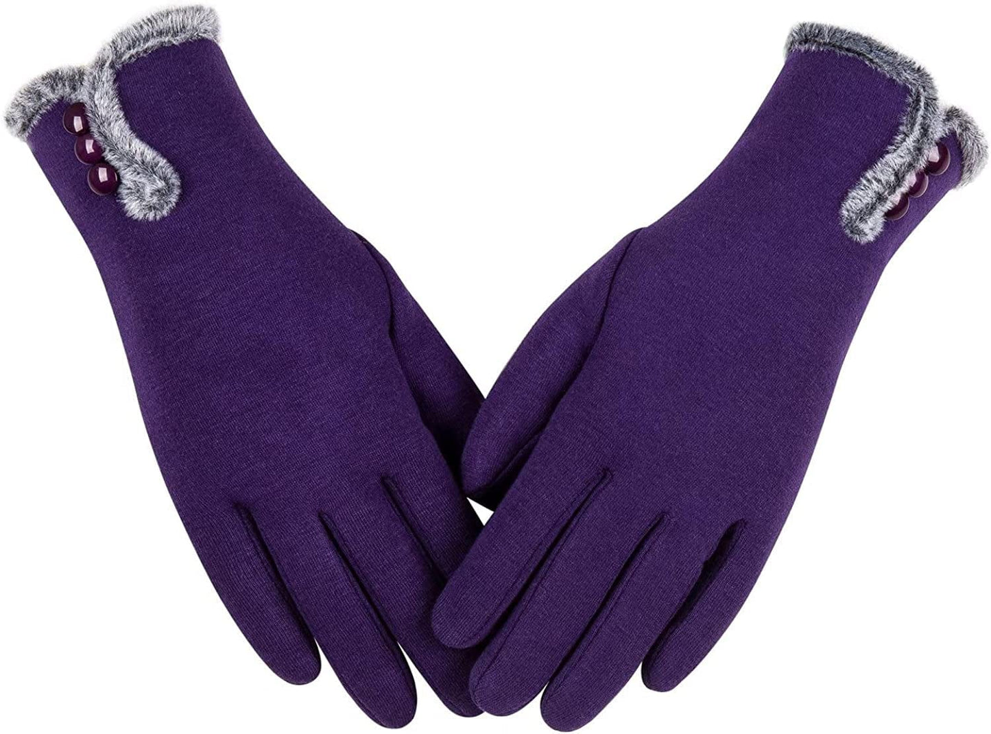 Womens Winter Warm Gloves with Sensitive Touch Screen Texting Fingers, Fleece Lined Windproof Gloves Apparel & Accessories > Clothing Accessories > Gloves & Mittens Alepo Purple Medium 