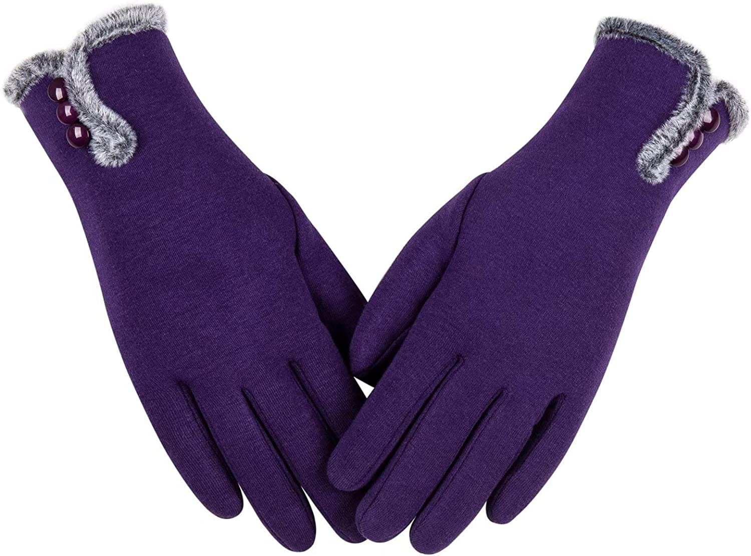 Womens Winter Warm Gloves with Sensitive Touch Screen Texting Fingers, Fleece Lined Windproof Gloves Apparel & Accessories > Clothing Accessories > Gloves & Mittens Alepo Purple Medium 