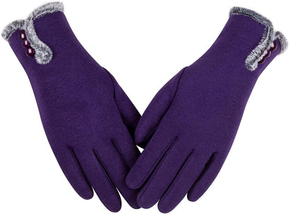 Womens Winter Warm Gloves with Sensitive Touch Screen Texting Fingers, Fleece Lined Windproof Gloves Apparel & Accessories > Clothing Accessories > Gloves & Mittens Alepo Purple Medium 