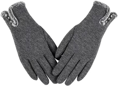 Womens Winter Warm Gloves with Sensitive Touch Screen Texting Fingers, Fleece Lined Windproof Gloves Apparel & Accessories > Clothing Accessories > Gloves & Mittens Alepo Gray Medium 