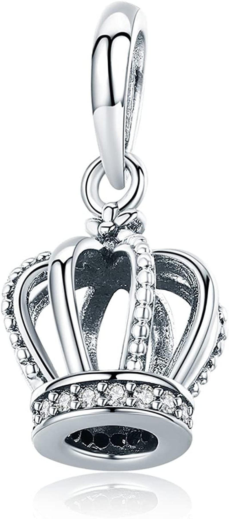 WOSTU 925 Sterling Silver Exquisite Charms Pink Love Heart Bead Charm for Bracelets the Key of Heart Charms Beads for Women Girls… Apparel & Accessories > Jewelry > Bracelets WOSTU Queen Crown  