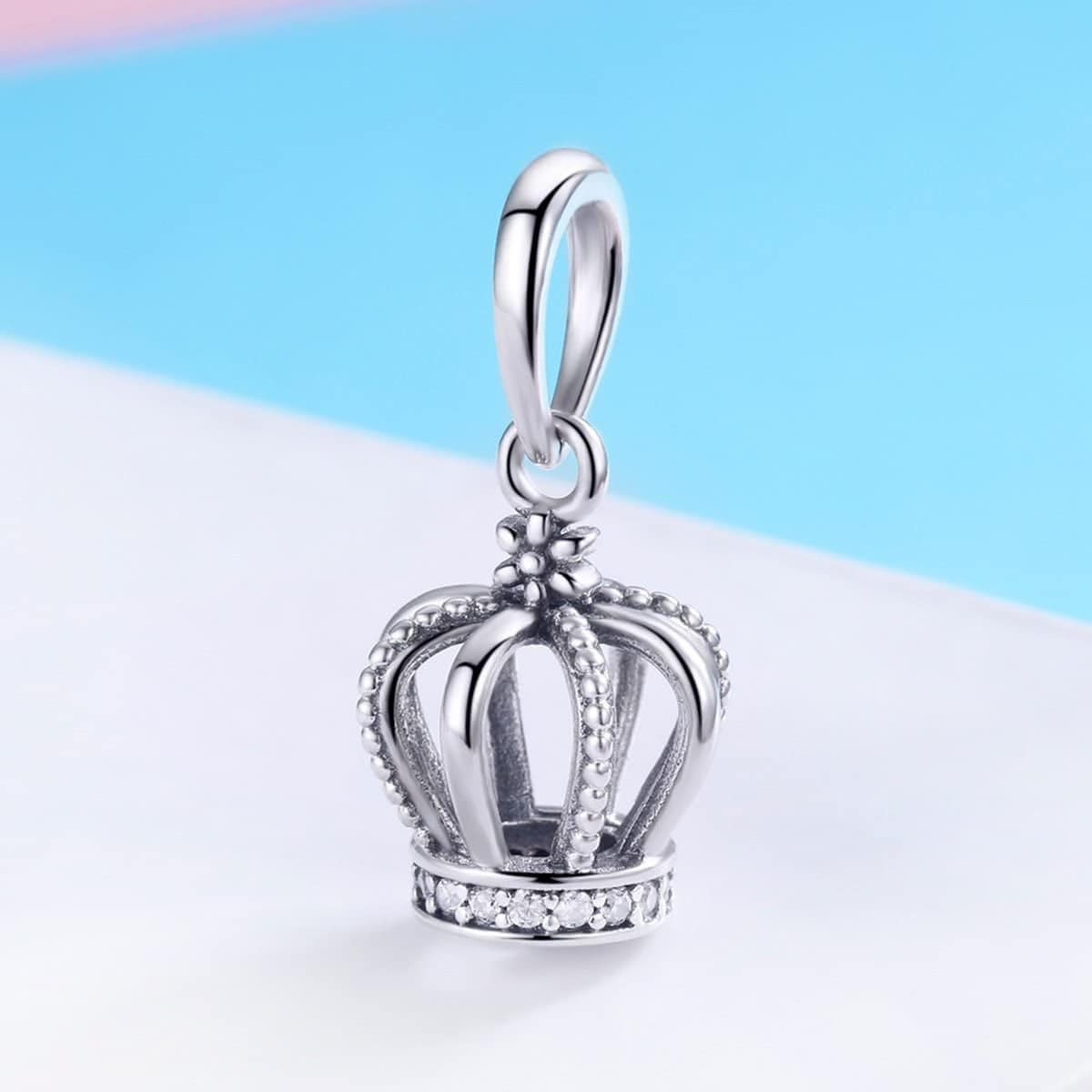 WOSTU 925 Sterling Silver Exquisite Charms Pink Love Heart Bead Charm for Bracelets the Key of Heart Charms Beads for Women Girls… Apparel & Accessories > Jewelry > Bracelets WOSTU   