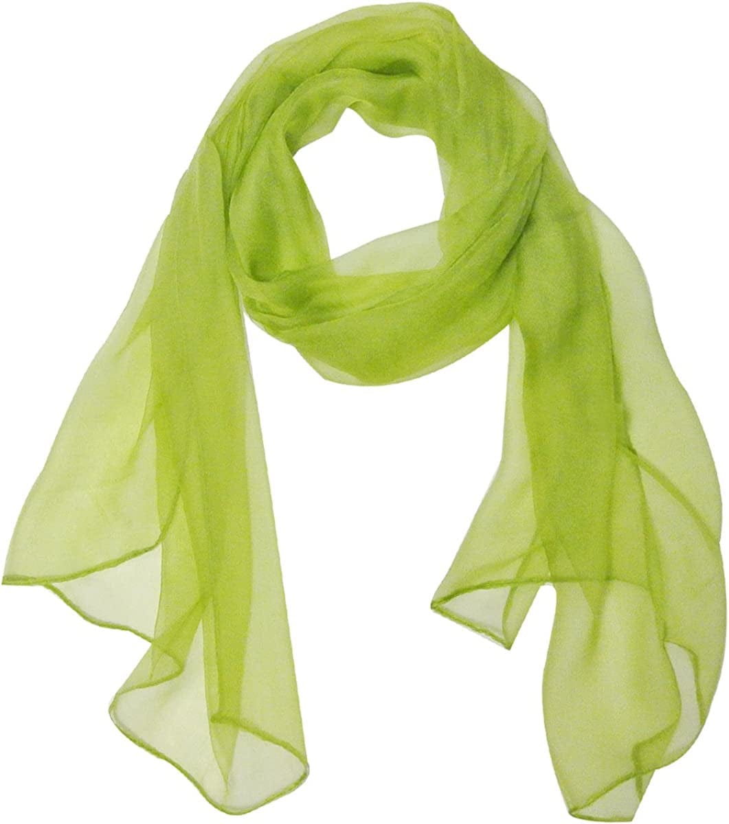 Wrapables Solid Color Silk Long Scarf Apparel & Accessories > Clothing Accessories > Scarves & Shawls Wrapables Apple Green  