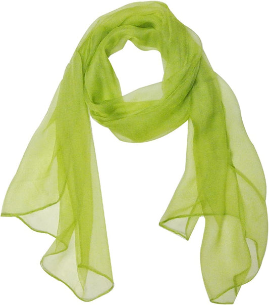 Wrapables Solid Color Silk Long Scarf Apparel & Accessories > Clothing Accessories > Scarves & Shawls Wrapables Apple Green  