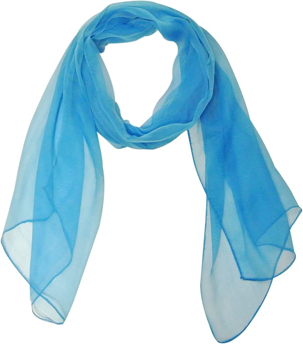 Wrapables Solid Color Silk Long Scarf Apparel & Accessories > Clothing Accessories > Scarves & Shawls Wrapables Peacock Blue  