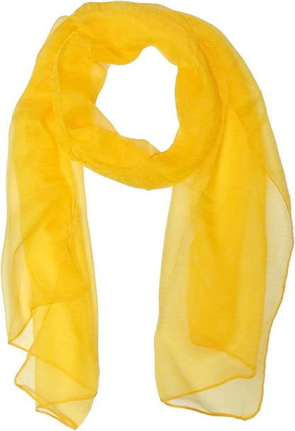 Wrapables Solid Color Silk Long Scarf Apparel & Accessories > Clothing Accessories > Scarves & Shawls Wrapables Yellow_1  
