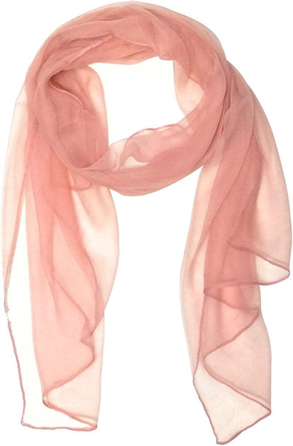 Wrapables Solid Color Silk Long Scarf Apparel & Accessories > Clothing Accessories > Scarves & Shawls Wrapables Pink  