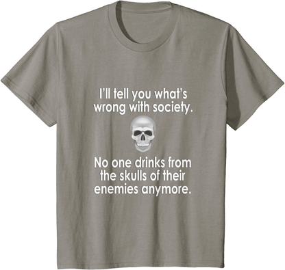 Wrong Society | Drink From The Skull Of Your Enemies T Shirt Arts & Entertainment > Party & Celebration > Gift Giving Splendid Slate Youth Kids 4