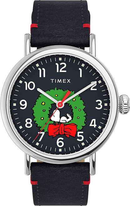 X Peanuts Standard 40Mm Watch Peanuts Christmas Blue/Silver-Tone/Blue