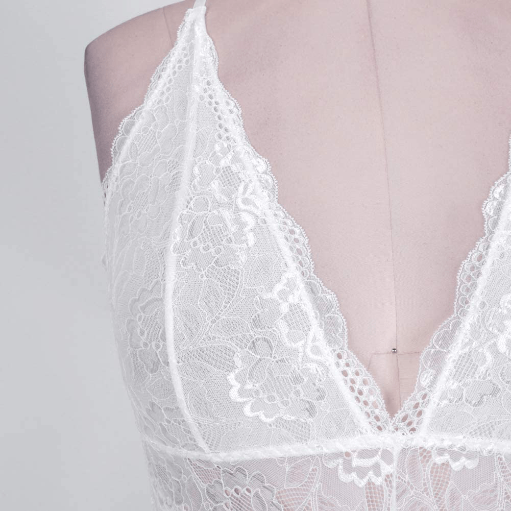 XAKALAKA Women Plus Size Lace Bodysuit Teddy Lingerie One Piece Babydoll Clubwear S-XXXXL Apparel & Accessories > Clothing > Underwear & Socks > Lingerie 18 months - 3 years   