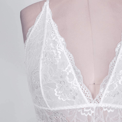 XAKALAKA Women Plus Size Lace Bodysuit Teddy Lingerie One Piece Babydoll Clubwear S-XXXXL Apparel & Accessories > Clothing > Underwear & Socks > Lingerie 18 months - 3 years   