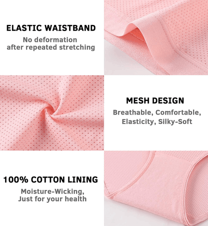 Xibing Women'S Breathable Underwear Stretch Bikini Panties Low Waist Mesh Hipster Panty 10-Pack Apparel & Accessories > Clothing > Underwear & Socks > Underwear Xibing   