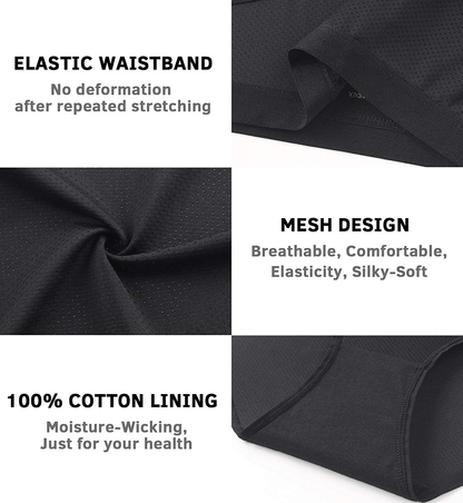 Xibing Women'S Breathable Underwear Stretch Bikini Panties Low Waist Mesh Hipster Panty 10-Pack Apparel & Accessories > Clothing > Underwear & Socks > Underwear Xibing   
