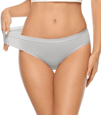 Xibing Women'S Breathable Underwear Stretch Bikini Panties Low Waist Mesh Hipster Panty 10-Pack  Xibing   