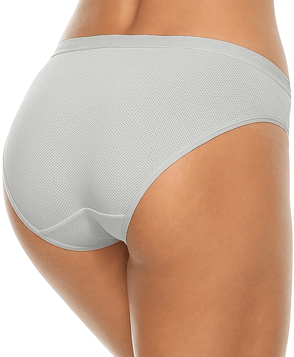 Xibing Women'S Breathable Underwear Stretch Bikini Panties Low Waist Mesh Hipster Panty 10-Pack  Xibing   