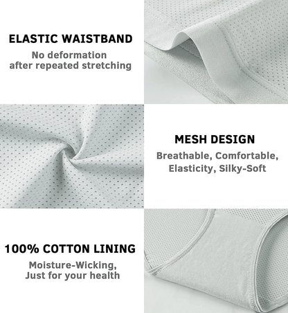 Xibing Women'S Breathable Underwear Stretch Bikini Panties Low Waist Mesh Hipster Panty 10-Pack  Xibing   