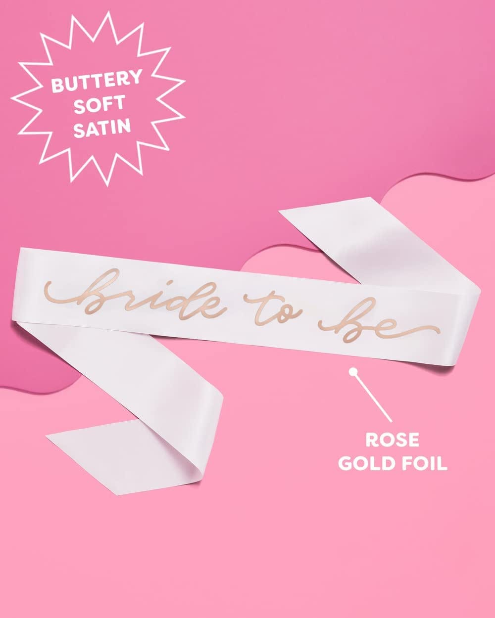 Xo, Fetti Bride to Be Sash | Bachelorette Party Decorations White + Rose Gold, Bridal Shower Gift, Bridesmaid Favors Apparel & Accessories > Clothing Accessories > Sashes xo, Fetti   