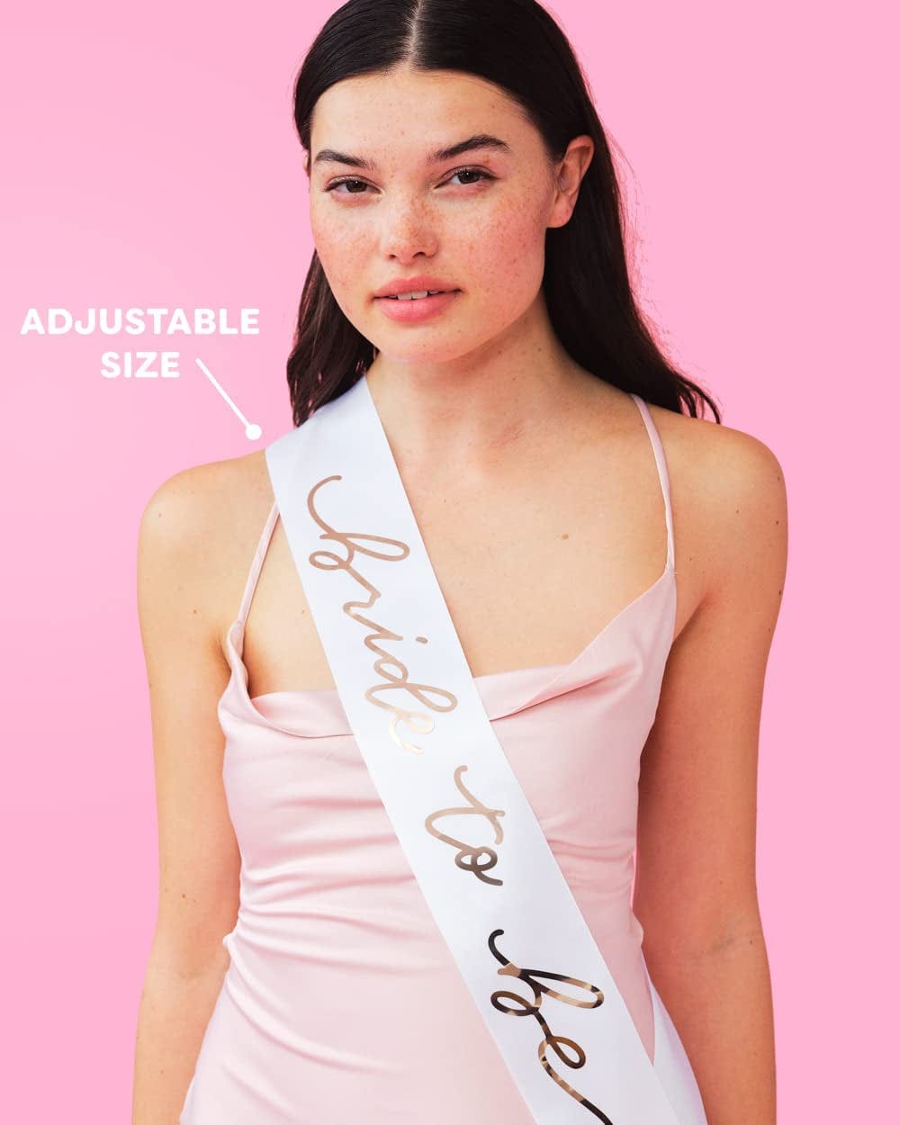 Xo, Fetti Bride to Be Sash | Bachelorette Party Decorations White + Rose Gold, Bridal Shower Gift, Bridesmaid Favors Apparel & Accessories > Clothing Accessories > Sashes xo, Fetti   