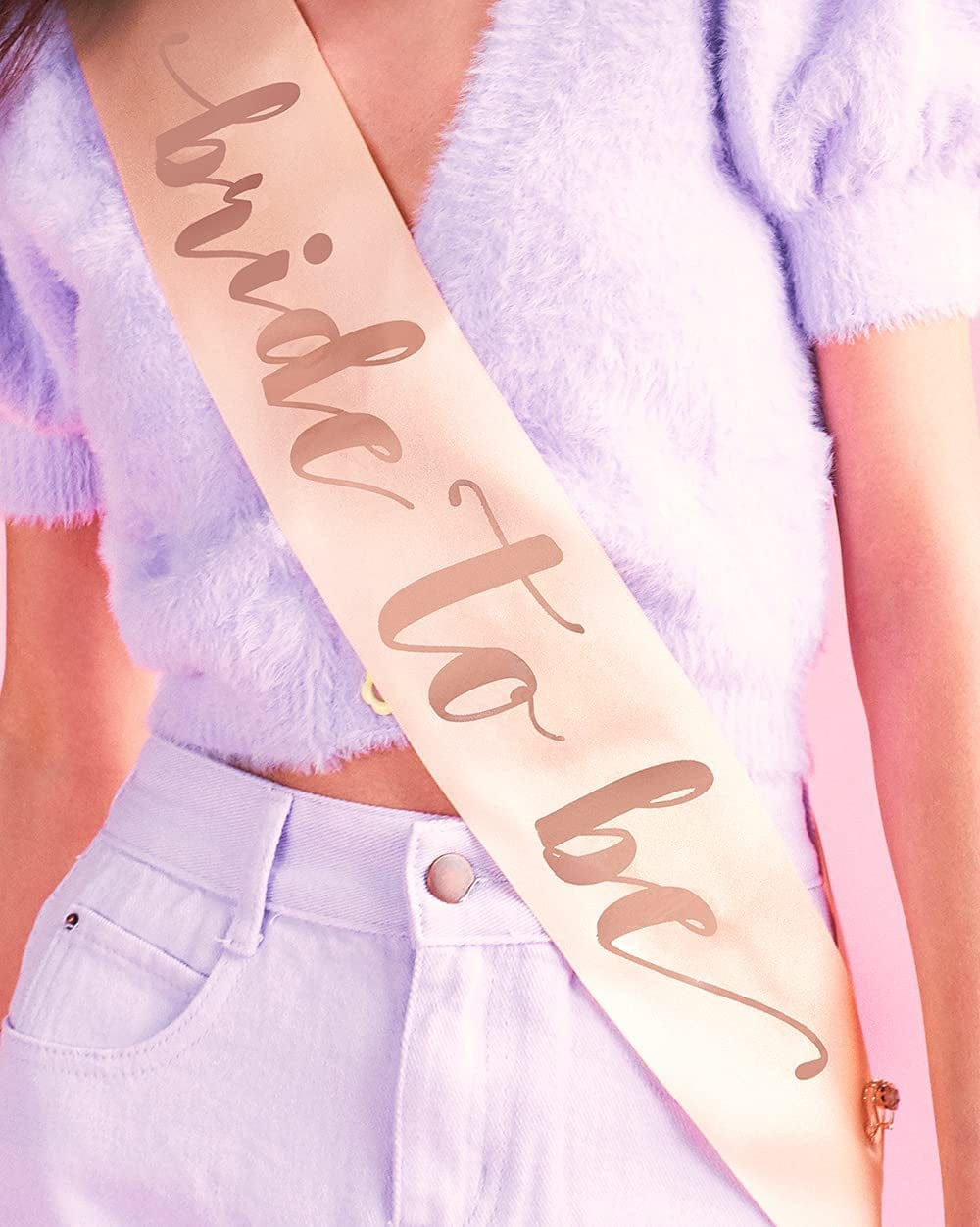 Xo, Fetti Rose Gold Bachelorette Party Sash - Bride to Be | Bachelorette Party Decorations - Sash for Bride | Bridal Shower Gift | Engagement Party Decoration | Bach Favor Apparel & Accessories > Clothing Accessories > Sashes xo, Fetti   