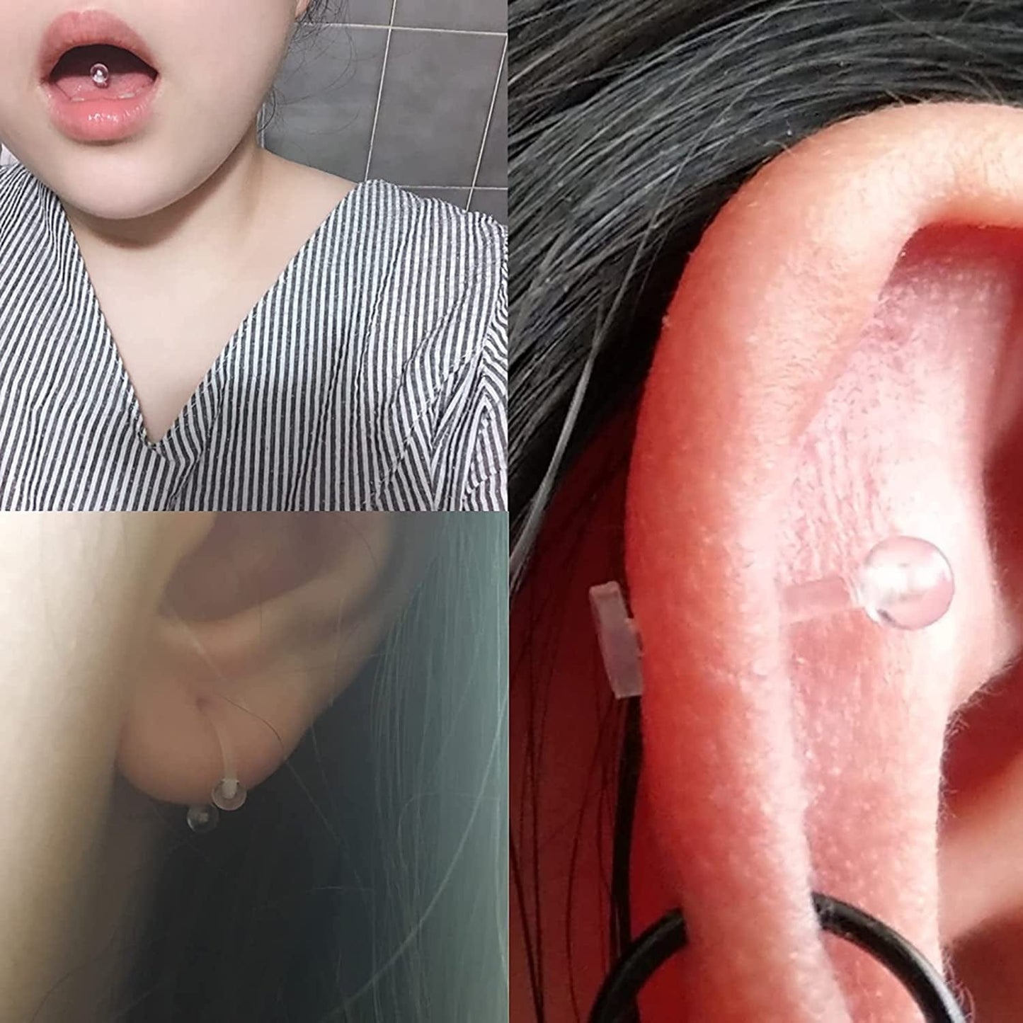 Xpircn Piercing Kit Stainless Steel Bioflex Lip Nose Tongue Tragus Cartilage Daith Eeybrow Belly Button Rings Body Piercing Jewelry 14G 16G 20G Apparel & Accessories > Jewelry > Body Jewelry Xpircn   