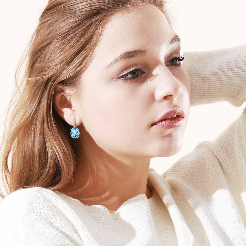 Xuping Jewelry Fashion Huggies Crystal Earring for Women