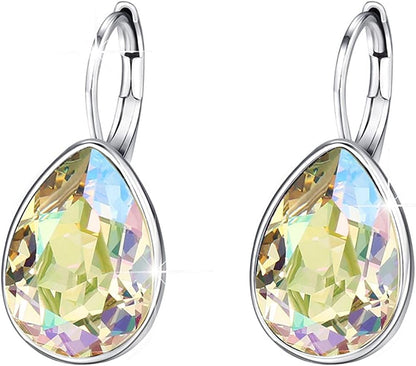 Xuping Jewelry Fashion Huggies Crystal Earring for Women Apple Green