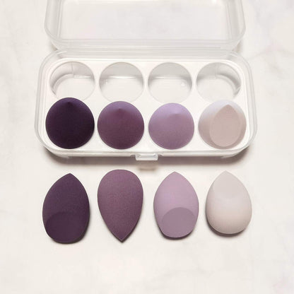 YAIN 8 PCS Makeup Sponge Set Foundation Blender Blending Sponges Cosmetic Multi Shape for Dry & Wet Use, Beauty Sponge Holder Organizer Case Purple Color Cosmetics Tool Applicator Puff Drying Rack Health & Beauty > Personal Care > Cosmetics > Cosmetic Tools > Makeup Tools YAIN   