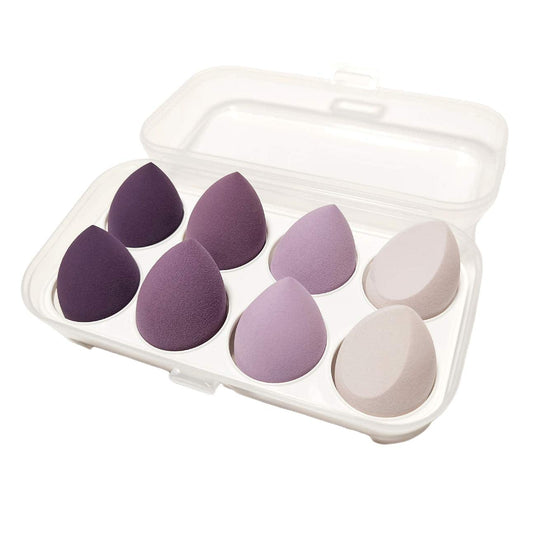 YAIN 8 PCS Makeup Sponge Set Foundation Blender Blending Sponges Cosmetic Multi Shape for Dry & Wet Use, Beauty Sponge Holder Organizer Case Purple Color Cosmetics Tool Applicator Puff Drying Rack Health & Beauty > Personal Care > Cosmetics > Cosmetic Tools > Makeup Tools YAIN   